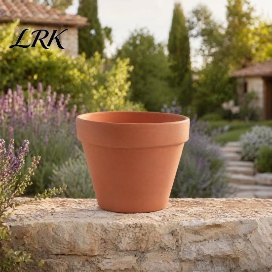 Terracotta Flowerpot Flowerpot, Clay Plant Pot with Drainage Hole, Porous Indoor Outdoor Planter for Plants Succulents Cacti Herbs Crack Resistant