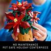 LEGO Icons Poinsettia Building Set Decorative Flower Centerpiece Holiday Decoration for Adults 10370