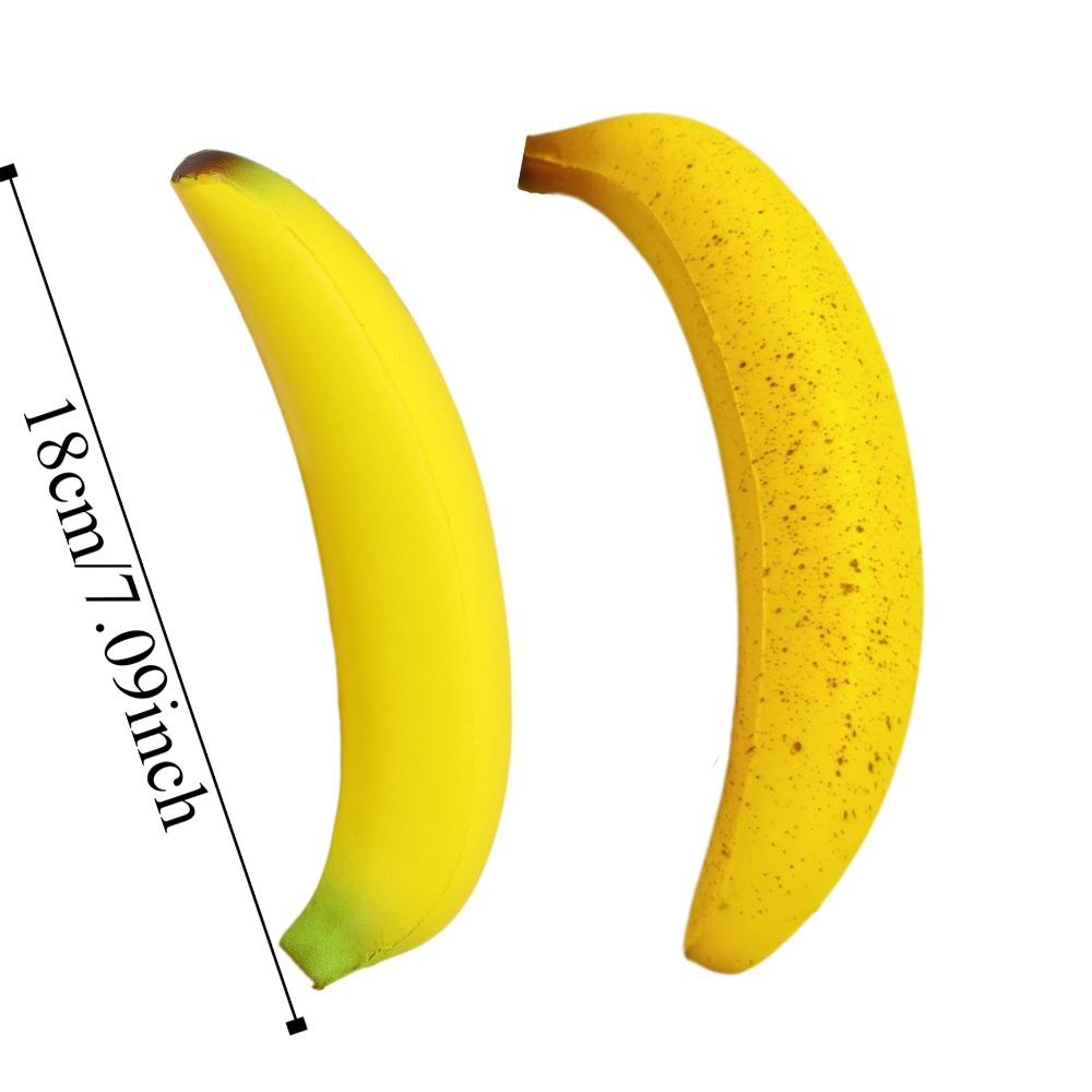 2pcs Kneading Banana Squeeze Toy Slow Rebound Pinch Decompression Toy  Practical Jokes