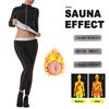 Women's Sweat-Inducing Workout Suit Training, Fitness, and Sauna Wear Long-Sleeve Top and Long Pants Set Casual High-Neck Shaping Garment