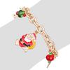 Santa Claus Alloy Enamel Christmas Tree & Reindeer Bracelet Gift