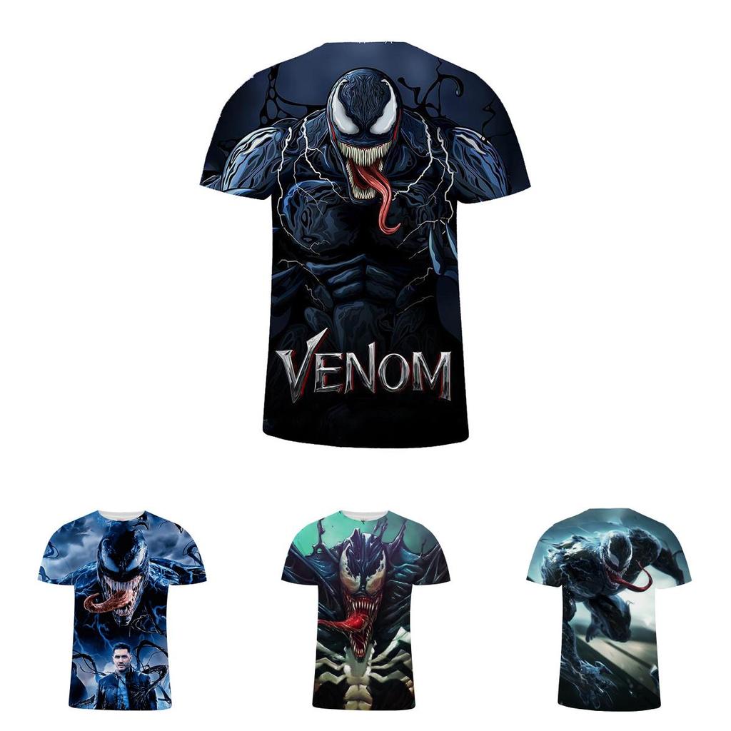 Stylish Women Men Movie Venom Comic Print Casual 3d T-shirt For All Seasons