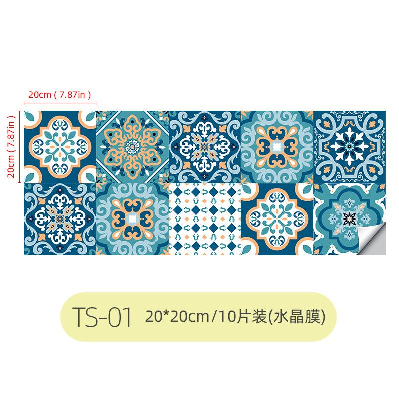 Darui Kitchen Oil-Proof Crystal Flower Tile Sticker Apartment Renovation Sticker Bathroom Tile Sticker Hotel Waterproof Wall Sticker