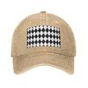 Harlequin Plaid playing cards Denim Cap Casual Baseball Caps Adjustable Hat Summer Unisex Baseball Hats