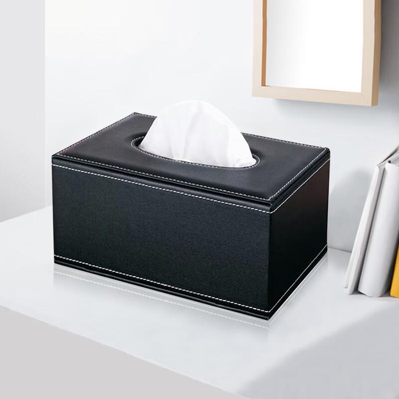 NHZHIW Square Leather Tissue Box