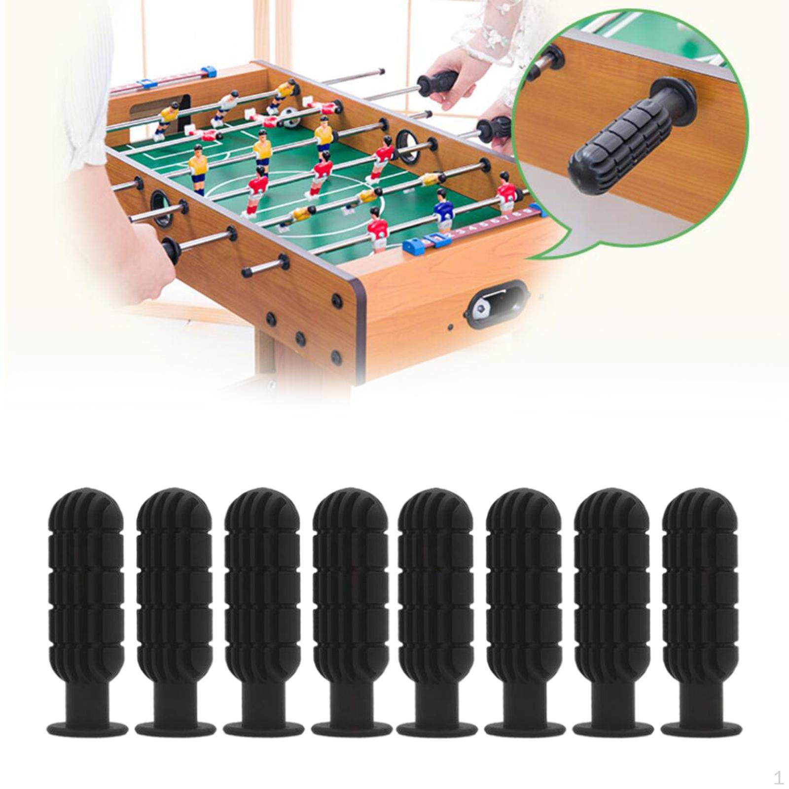 

8 Replacement Handles for Standard Foosball Tables, Black