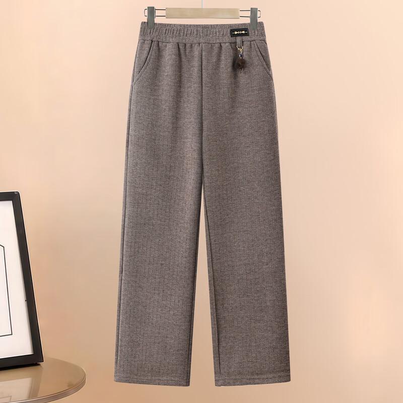 Hodo Women's Fleece-Lined Casual Straight-Leg Trousers
