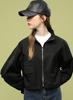 Koleat Women Cropped Oversized Short Field Jumper Jacket [Black]