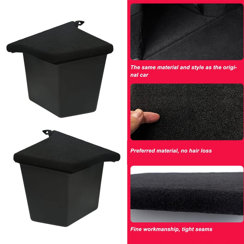 Tesla Model Y Trunk Organizer Storage Box, Rear Trunk Side Storage Packets (2 Pack) for Tesla Model Y 2020-2022, Black