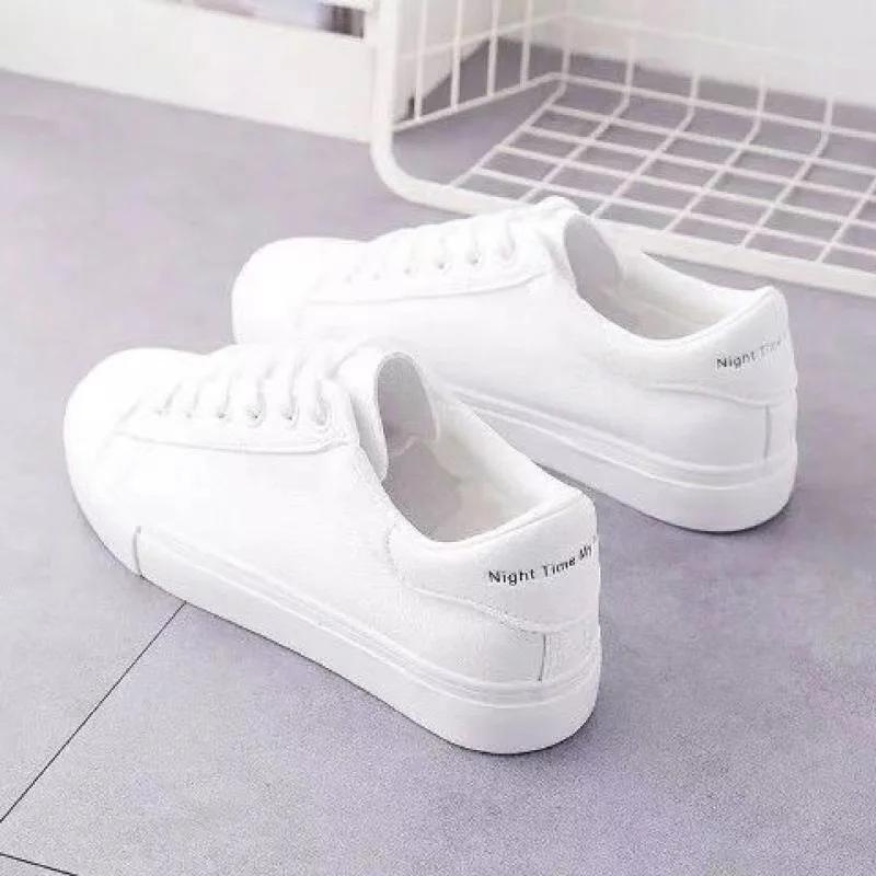 Fashion 2025 New Women Sneakers Breathble Vulcanized Shoes Pu Leather Platform Shoes White Lace Up Casual Shoes Zapatos Mujer Zapatillas