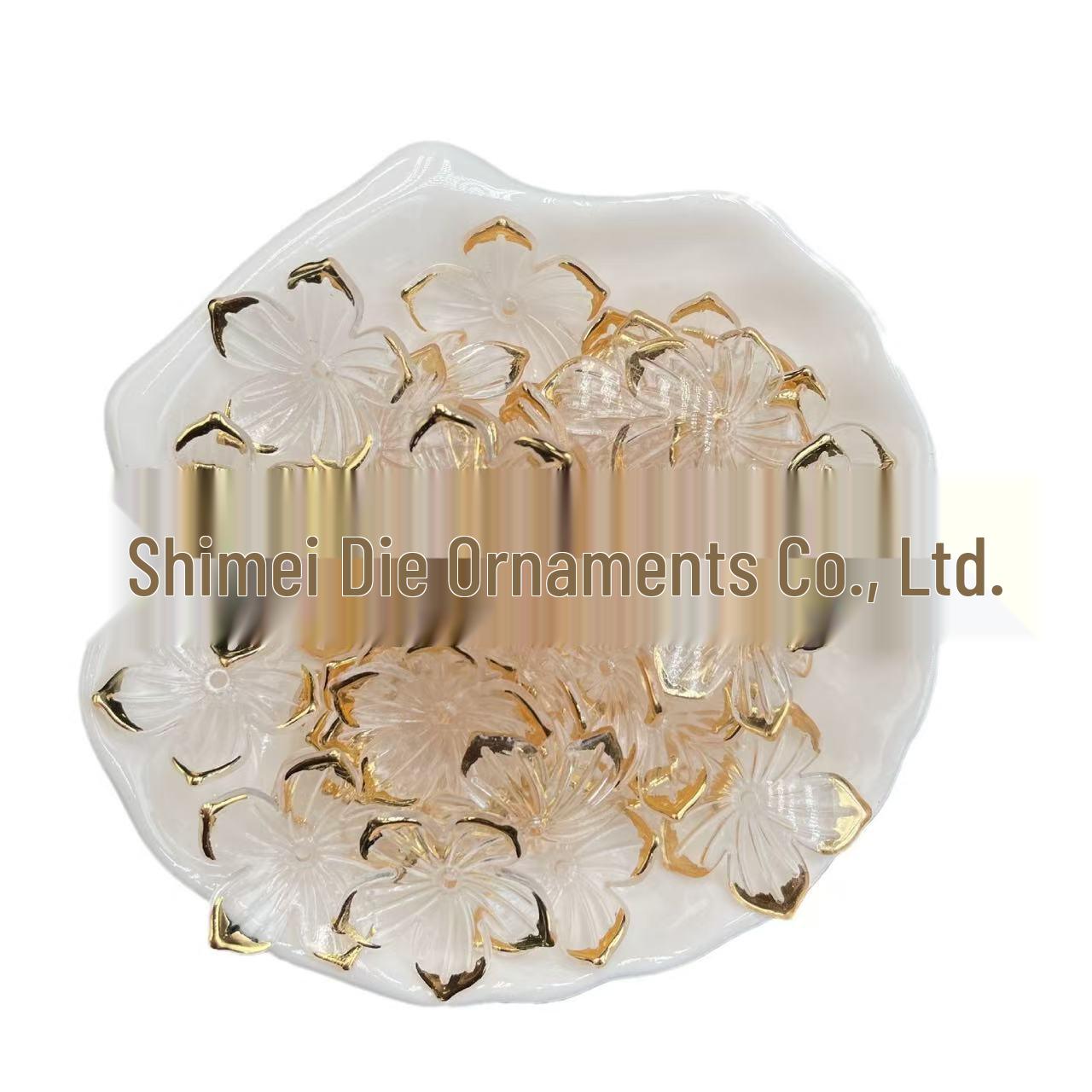 24mm Acrylic Jelly Gradient Cherry Blossom Petal Hairpin Bead 1 Pound (Approx. 950 Pieces)
