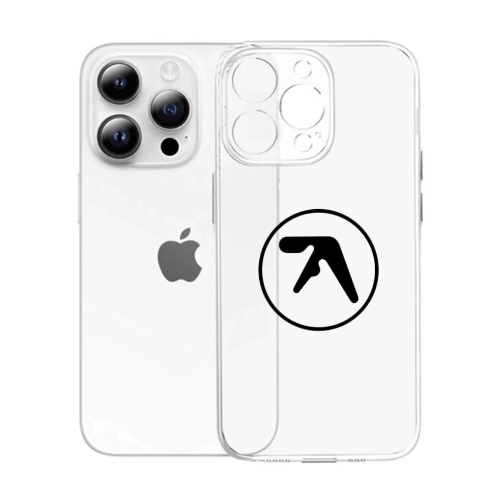 Aphex Twin Logo Art Phone Case For iPhone 16,15,14,13,12,11 Pro,Max,Plus,X,XS,XR,SE,Mini Transparent Silicone Soft