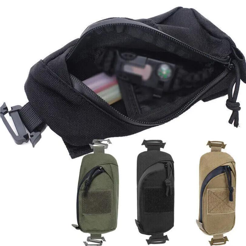 Outdoor Emergency edc pouch Molle Tactical waist Bag Phone Pack Sports Climbing Running Accessories Tool Hunting Bags
