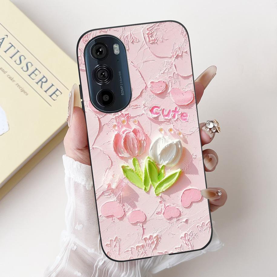 For Motorola Edge 30 Pro Case XT2201-1 Cover Lovely Panda Bowknot Silicone Shockproof Cover For Moto Edge Plus 2022 Edge30 Funda