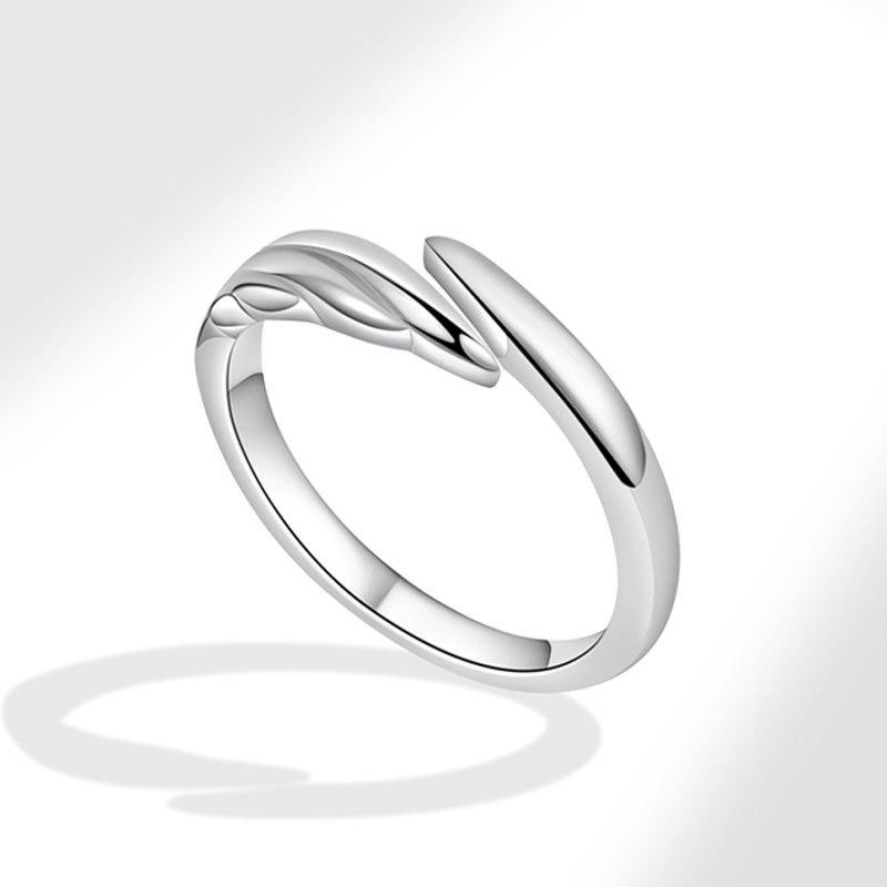 

Angel And Devil Couple Rings Set For Him And Her Minimalist Fashion Band Pair Romantic Gift Jewelry adjustable open design