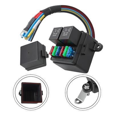1pc 12V 6-Way Car Fuse Box With Relay Boxes And Fuse Holder For Cars RV Ships Car Fuse Box Automobiles Parts Accessories