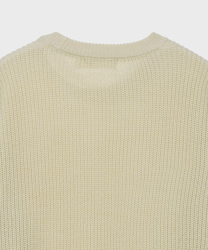 BASIC HOUSE Uni Daily Round Neck Knit Light Beige Lxkt2101
