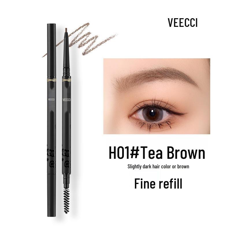 VEECCI Wei Zi Ultra-Fine Rotating Eyebrow Pencil - Long-lasting, Natural Finish with Triangular Tip