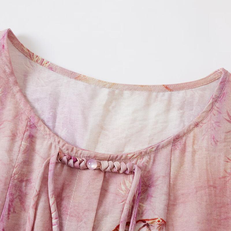 Past Summer New Chinese Style T-shirt and Pants Set