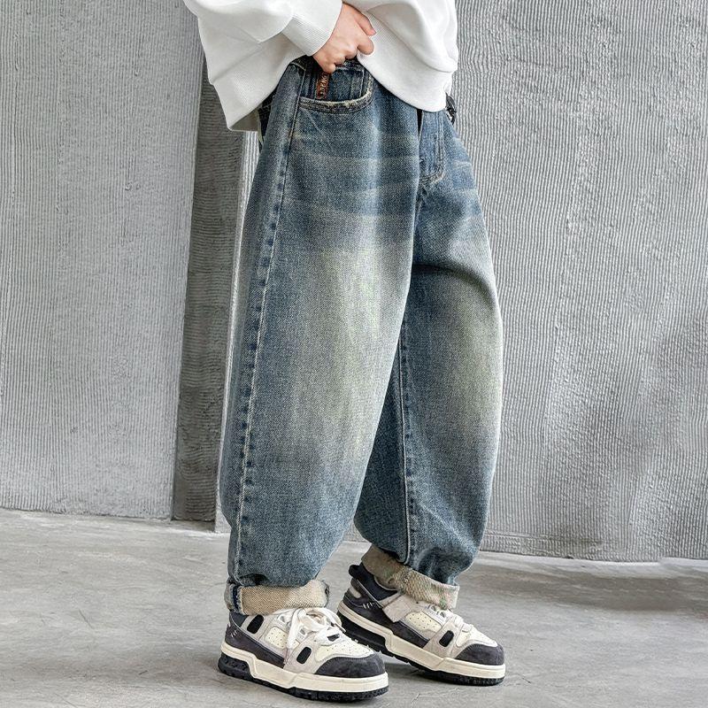 Children's Clothing Boys' Straight Leg Jeans Korean Children's Pants Handsome and Versatile Pants