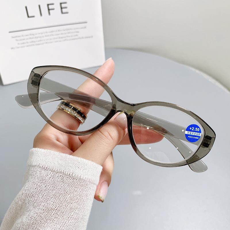 Fashion Design Reading Glasses Presbyopia Eyeglasses Women Cat Eye Frame Anti-blue Light Far Sight Eyewear