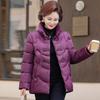 Women's Winter Cotton-padded Clothes, Disc-buckled Embroidered Down Cotton-padded Clothes, Medium and Old Women's Short Styles