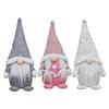 Lã de natal tricotada estatuetas de papai noel vitrine gnome artesanal boneca de pelúcia decoração de mesa