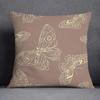 Vintage Butterfly Print Cushion Cover Peach Skin Throw Pillow Cover Pillowcase Sofa Living Room Spring Home Decor Pillow Case