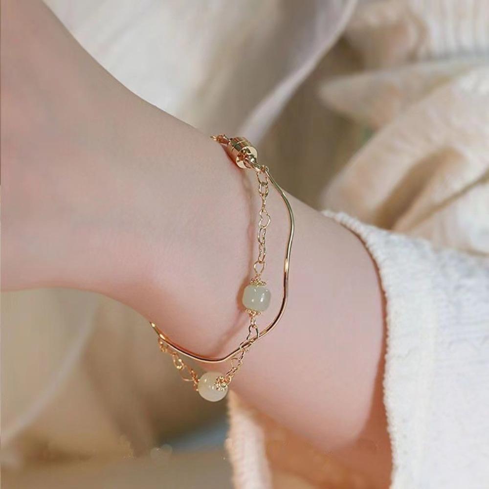 Imitation Hetian Yutu Fu Brand Bracelet Women's Design High-value Bracelet Girlfriend Gift