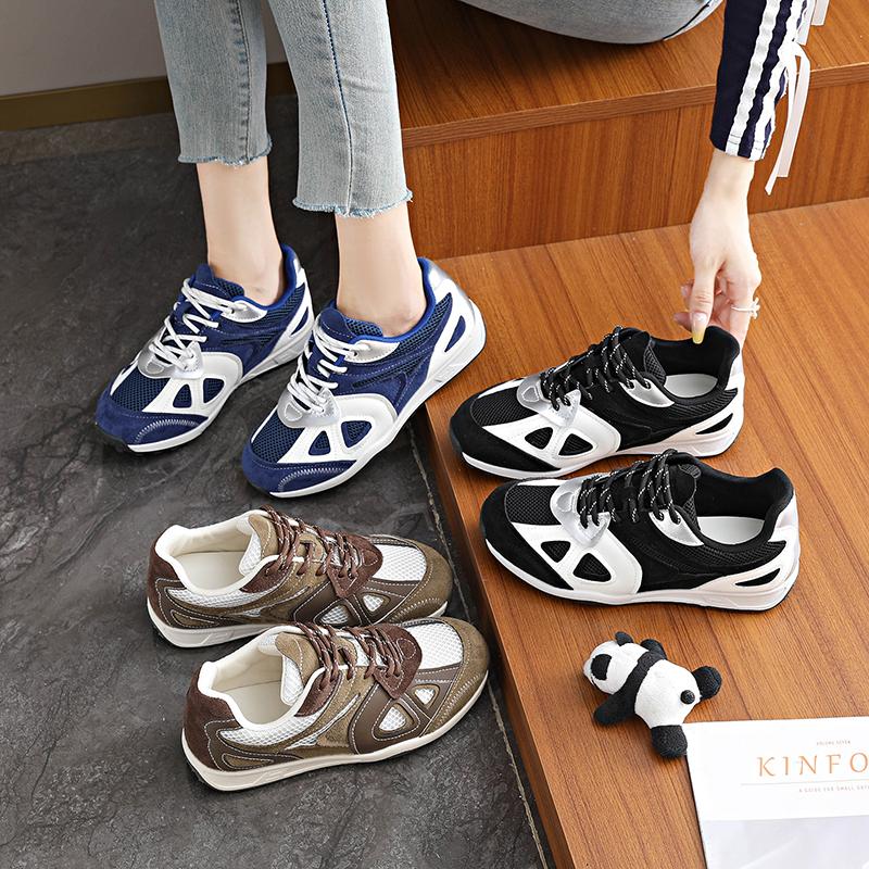 Women's Thick Bottom Breathable Mesh Deqin Shoes Summer 2026 Lightweight Versatile Casual Dad Shoes Sporty And Comfortable