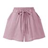 Women's Summer Elastic Waist Loose High Waist Wide Leg Thin Casual Shorts