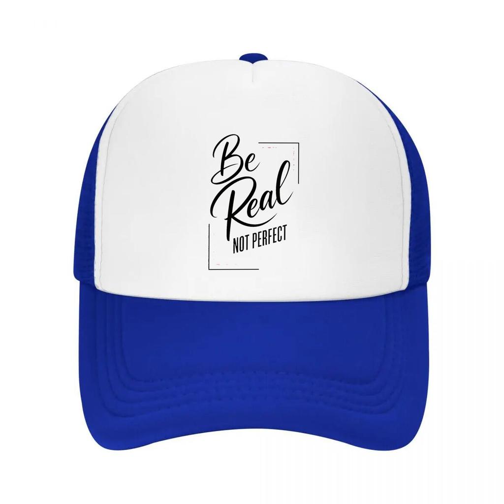 Be True Not Perfect Lettering Mesh Baseball Cap Casual Hat Outdoor  For Womens Unisex FeUnisex