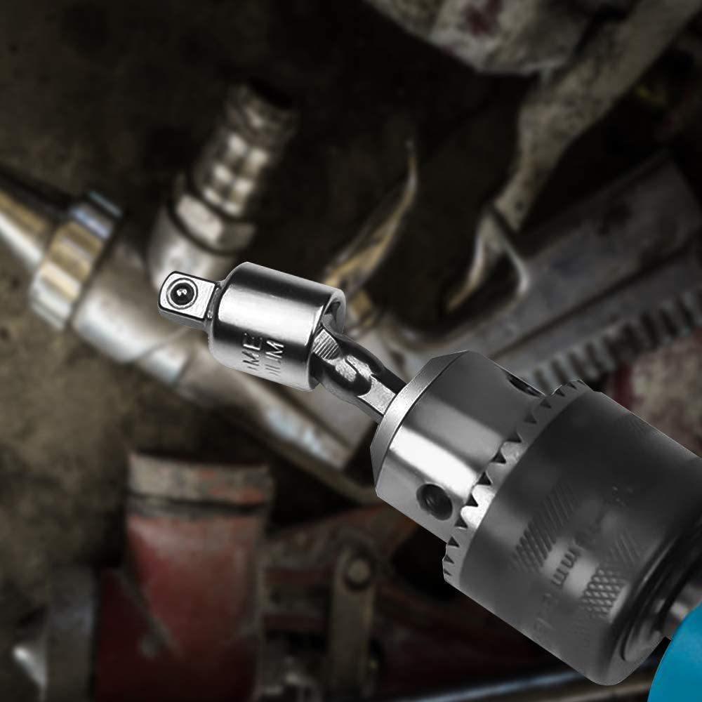 Angle Drill Chuck 105 Degree Attachment Hex Socket Adapter Extension Set Power Tool Driver Rotatable Screwdriver Bit Holder Nut