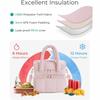 Insulated Lunch Box Double Deck Puffer Tote Easy To Use Lunch Bag  Outdoor