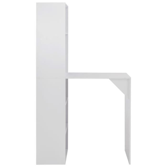 Table de bar - VIDAXL - Blanc - Contemporain - Design - Armoire de rangement