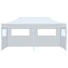 Pop Up Party Tent with Side Walls Foldable 3x6 M Steel White