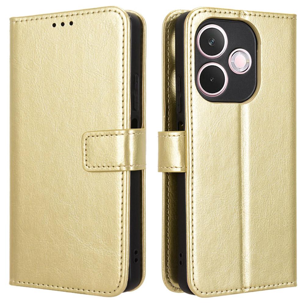 For Oppo A5 Pro 5G Deksel Crazy Horse Tekstur PU Lær Telefon Lommebokdeksel