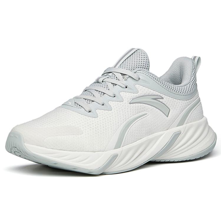 Anta Running Collection Mesh Lightweight Cushioning Low Top Running Shoes Women's White Gray 122145523-3
