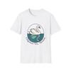 Unisex Softstyle T-Shirt Mens Womens Tees Top Swan Pond Minimal Line Art Elegant Nature Design