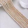 1String, Natural Freshwater Pearls, Handcrafted Near-round Pearl Beads for Jewelry Making DIY Crafts (Beads 6.5-7.5mm, Length 36cm)