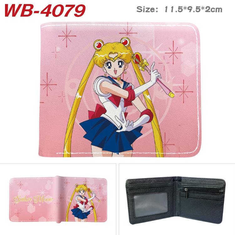 Sailor Moon Coin Purse Full Color Print Short Card Holder Anime Wallet for Men Women 1pcs