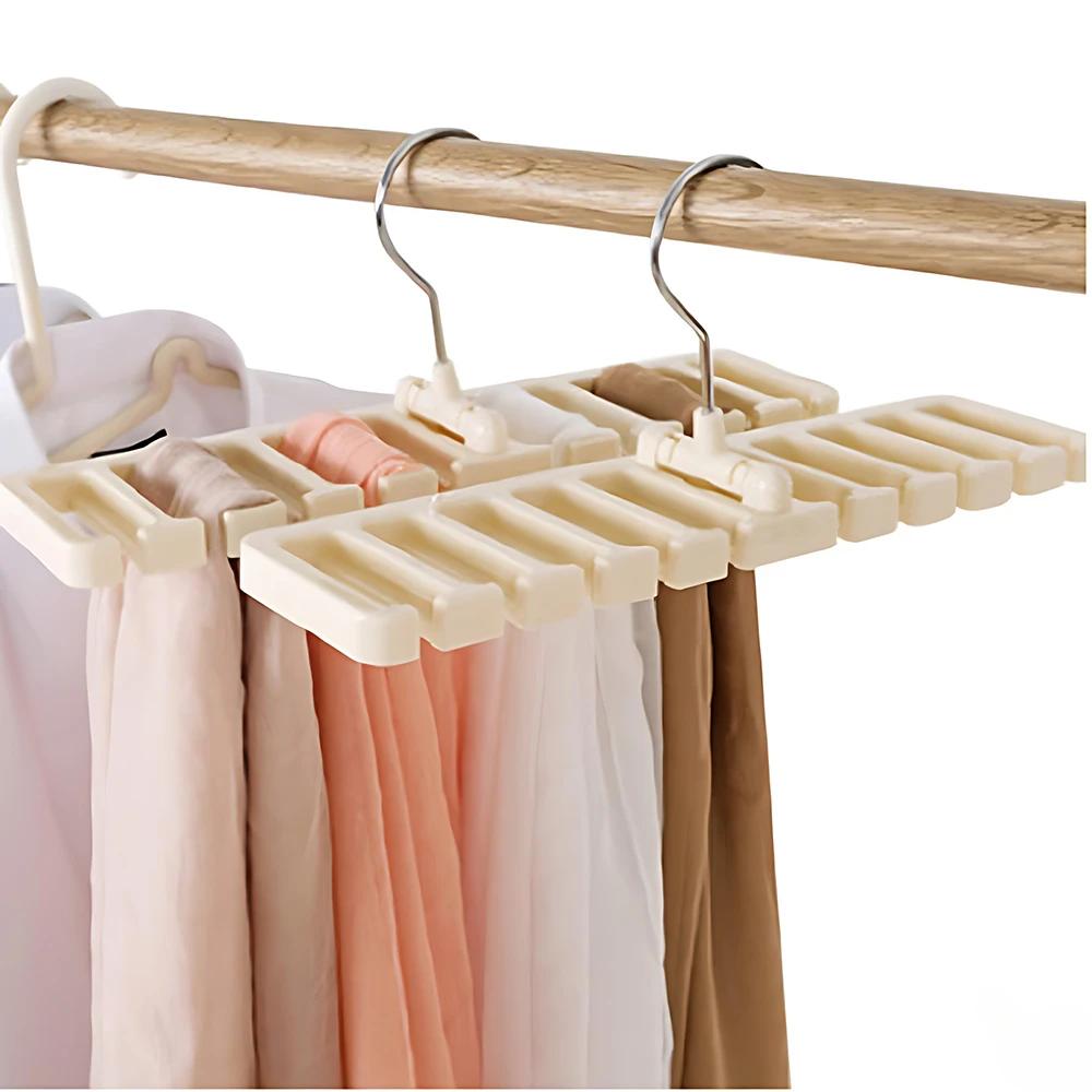 1-12Pcs Multifunctional Belt Organizer Hanging Tie Rack Belt Hanger Clothes Rack Organizer Tie Rack Home Closet Organizer