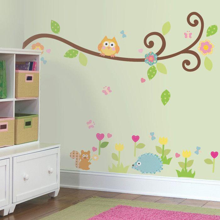 Stickers repositionnables BRANCHE MAGIQUE - THE DECO FACTORY - Chambre Enfant - Vert - Vinyle repositionnable