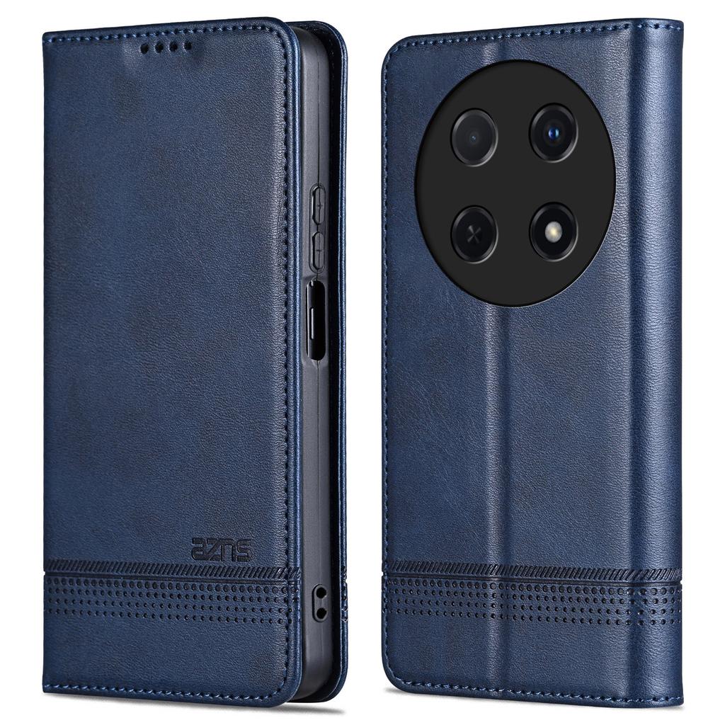 AZNS For Huawei nova 12i 4G/Enjoy 70 Pro Case Leather Cowhide Texture Wallet Phone Cover