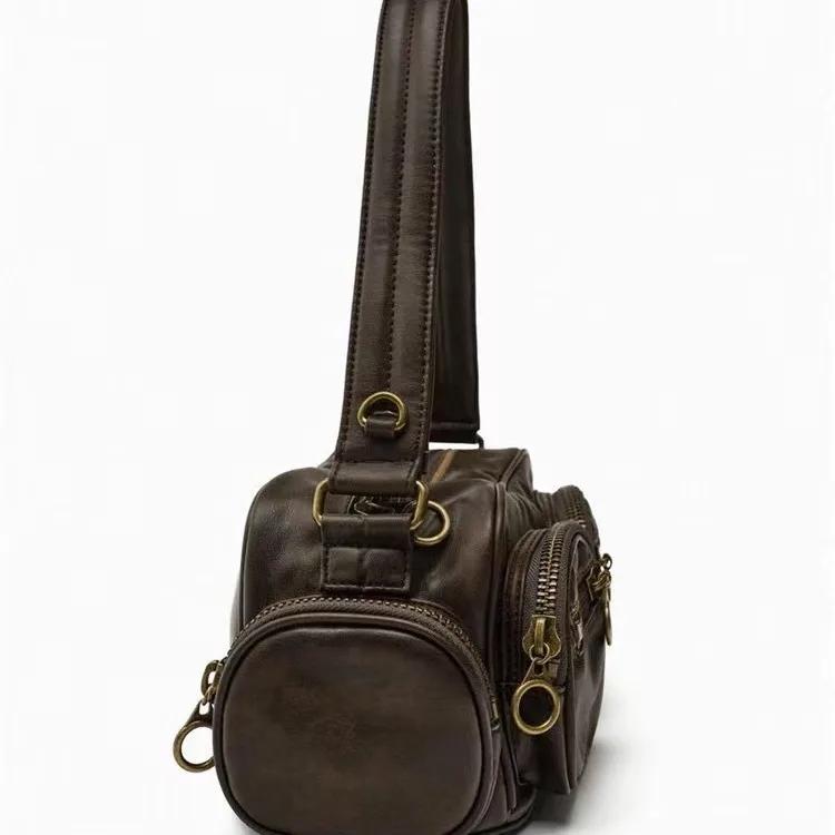 Punk Stylish Handlebags for Women Underarm  Bags Leisure Armpit Shoulder Bags Female Fashion Handbag