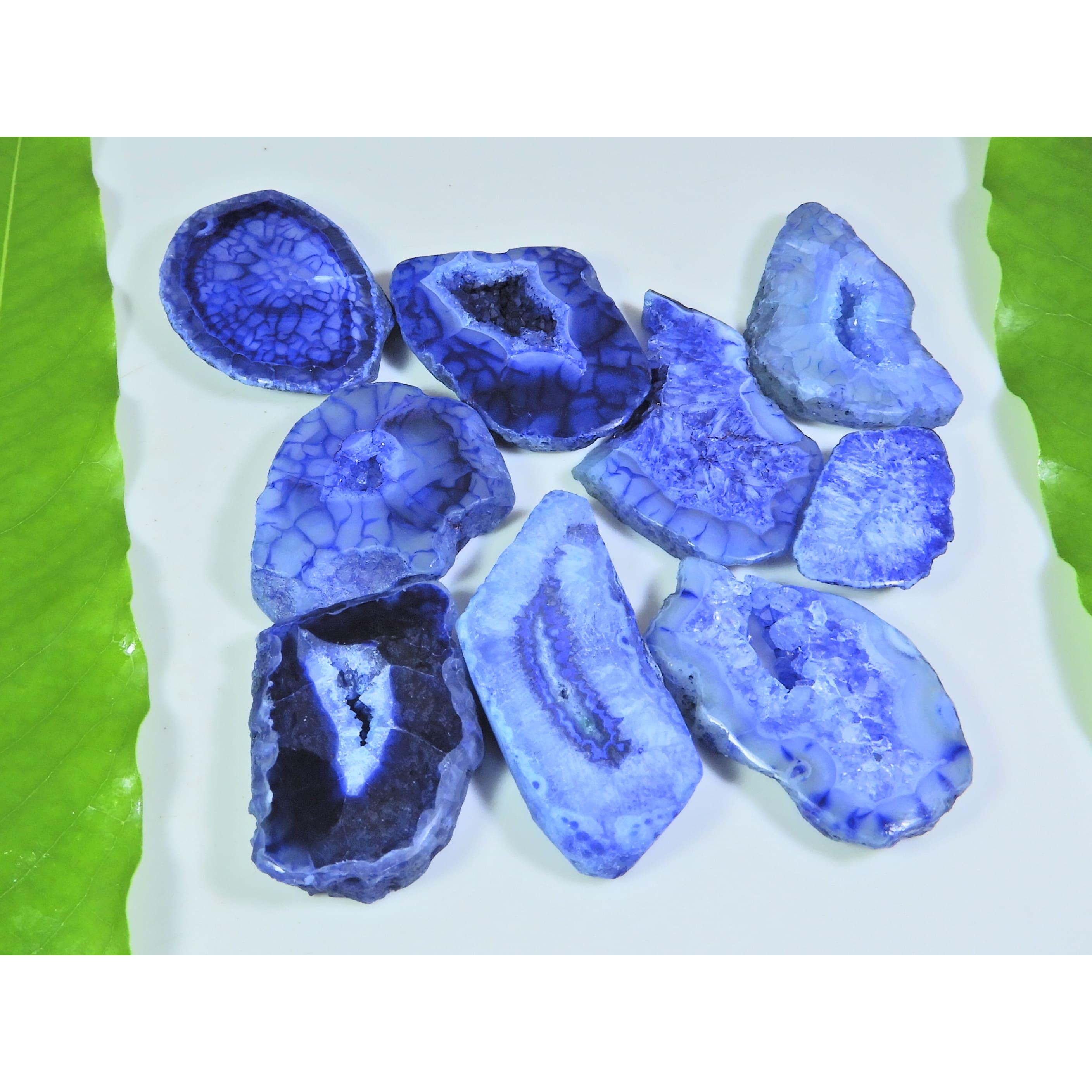 

352Cts. Dyed Solar Druzy Agate Fancy Cabochon Loose Gemstone 09Pcs Lot A-391