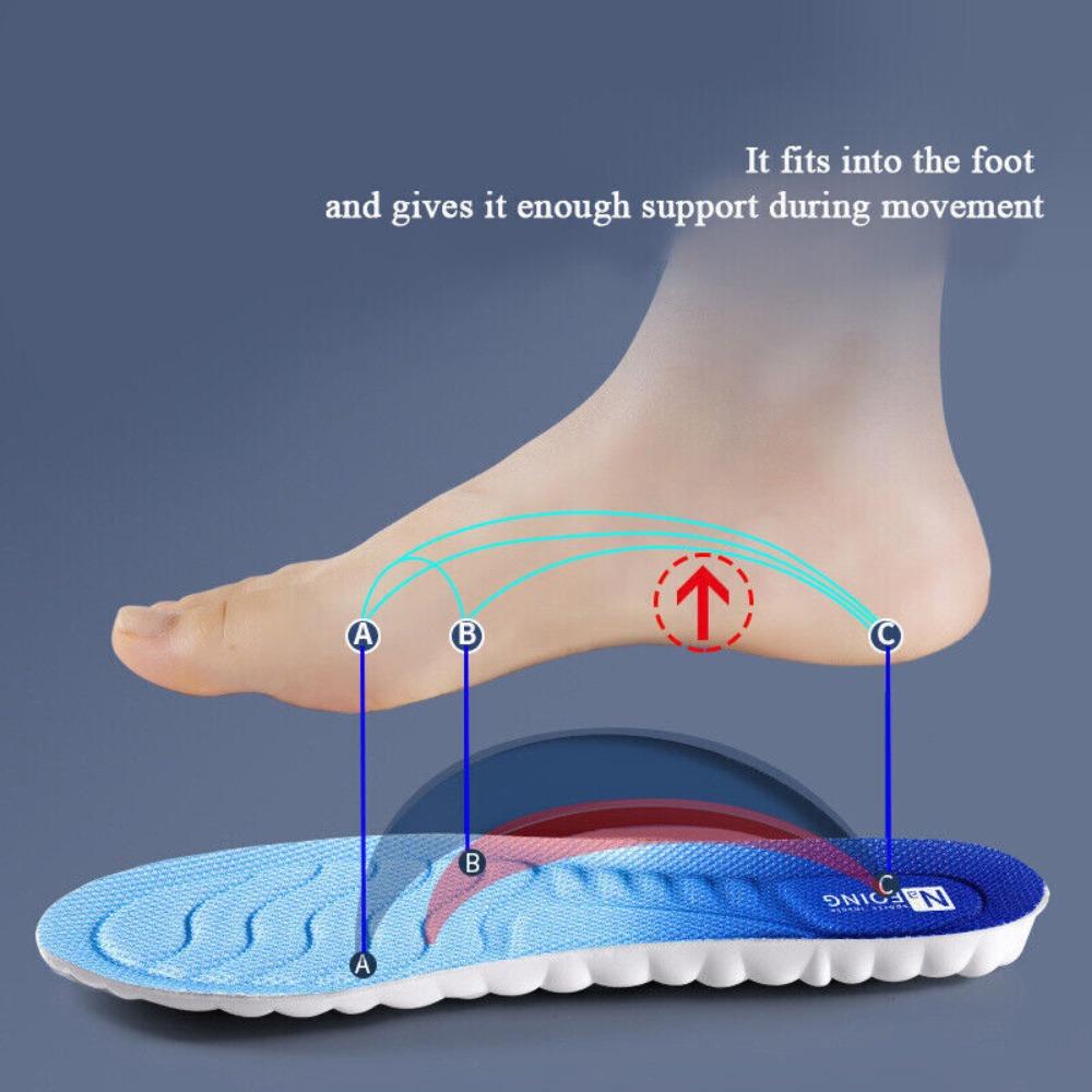 PU Technology Insoles Orthopedic Shoes Pad Shock Absorption 4D Insole Women