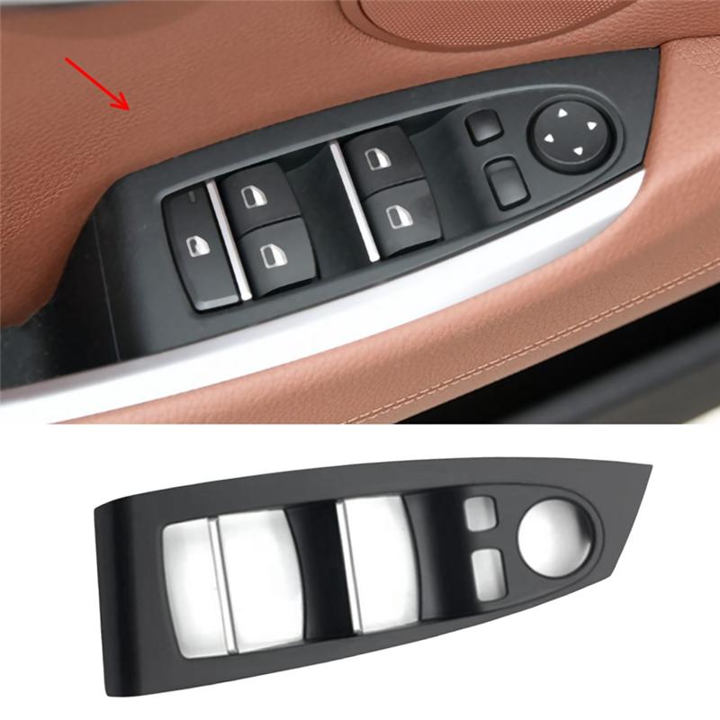 A51K-Car Left Front Window Switch Lift Panel Door Armrests Panel Tirm 51417234801 For BMW 5 Series F07 2010-2017 Left