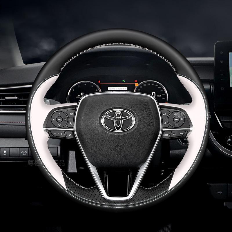 Custom Hand-Stitched Steering Wheel Cover for Toyota Camry, Corolla, RAV4, and Wildlander