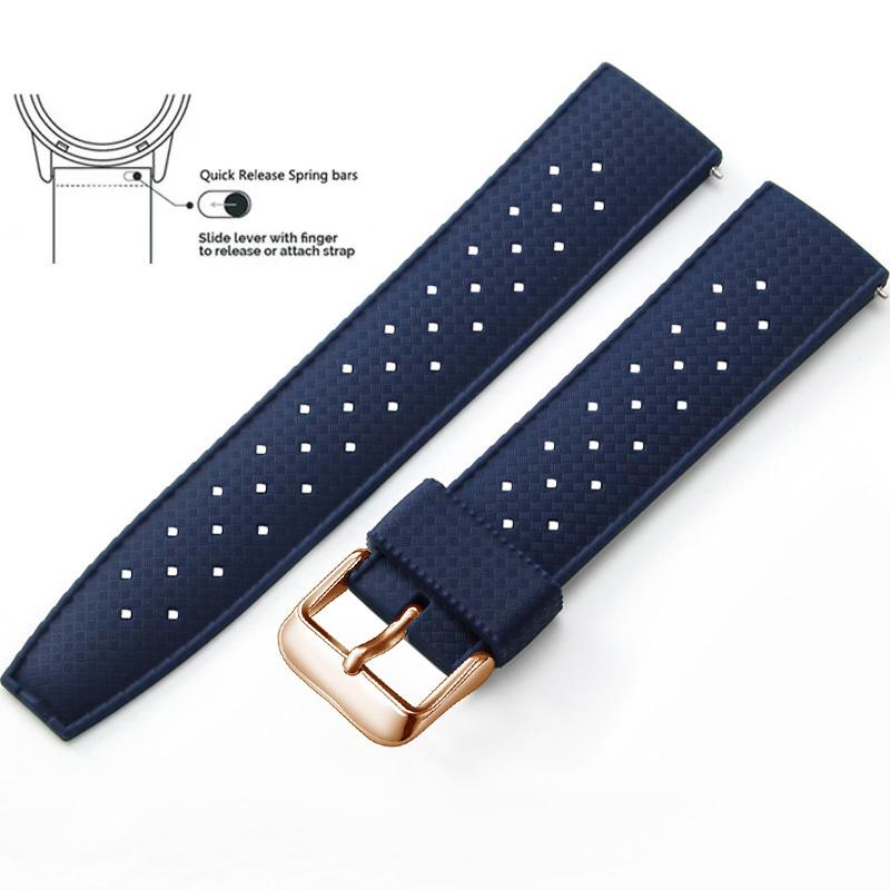 Tropical Silicone Watch Band Quick Release Watch Band 18mm 20mm 22mm Rubber Tropic Smart Watch Strap Waterpfroof Muti-Color
